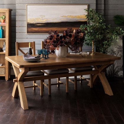 Ledbury 200-250cm Extending Dining Table with X Legs Ledbury 200-250cm Extending Dining Table with X Legs