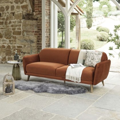 Tamar 3 Seater Sofa in Burnt Orange Tamar 3 Seater Sofa in Burnt Orange