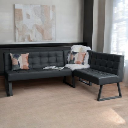 Rubix Corner Bench in Grey Rubix Corner Bench in Grey