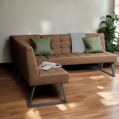Rubix Corner Bench in Tan Rubix Corner Bench in Tan