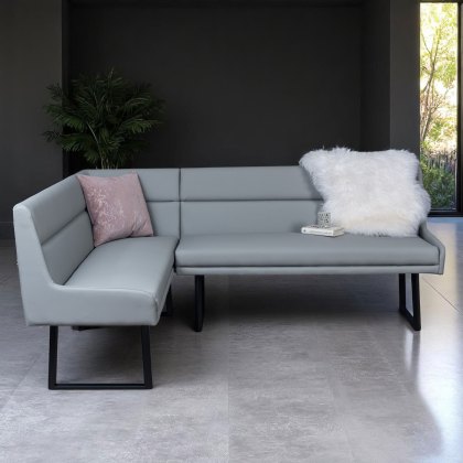 Jupiter Corner Bench in Light Grey RHF Jupiter Corner Bench in Light Grey RHF
