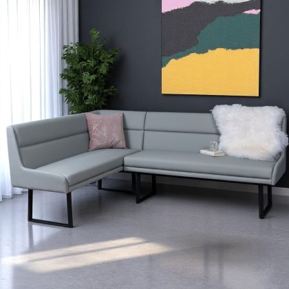 Jupiter Corner Bench in Light Grey RHF Jupiter Corner Bench in Light Grey RHF