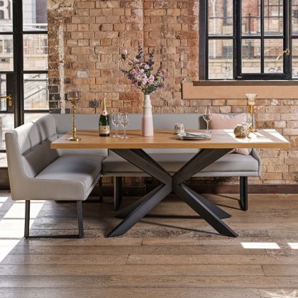 Jupiter Smoked Oak Dining Table 180cm Jupiter Smoked Oak Dining Table 180cm
