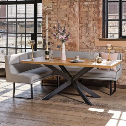 Jupiter Smoked Oak Dining Table 180cm Jupiter Smoked Oak Dining Table 180cm