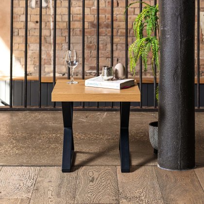 Jupiter Smoked Oak Lamp Table Jupiter Smoked Oak Lamp Table