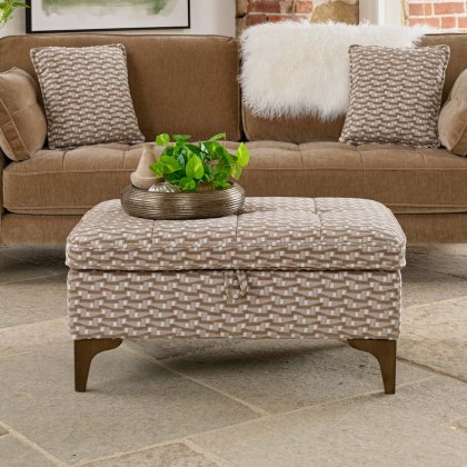 Hartpury Storage Ottoman in Taupe Maze Hartpury Storage Ottoman in Taupe Maze
