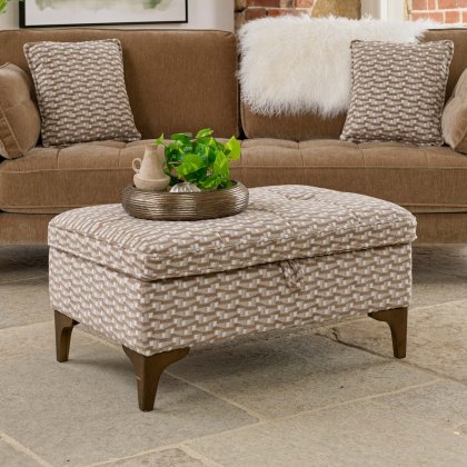 Hartpury Storage Ottoman in Taupe Maze Hartpury Storage Ottoman in Taupe Maze
