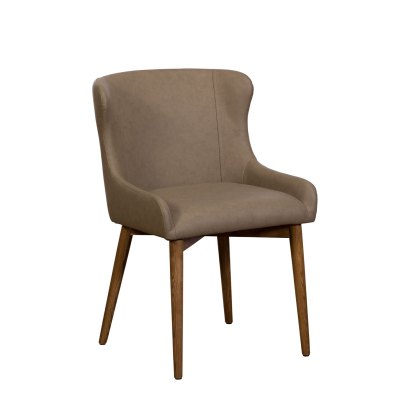 Lucca Dining Chair Dark Oak Leg - Taupe Lucca Dining Chair Dark Oak Leg - Taupe