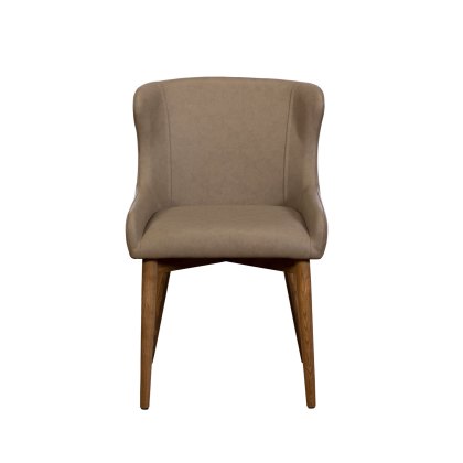 Lucca Dining Chair Dark Oak Leg - Taupe Lucca Dining Chair Dark Oak Leg - Taupe