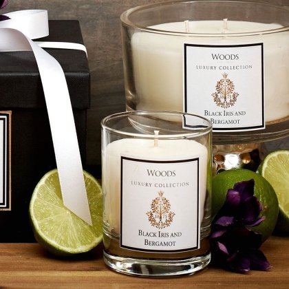 Luxury Single Wick Black Iris & Bergamot Candle Luxury Single Wick Black Iris & Bergamot Candle