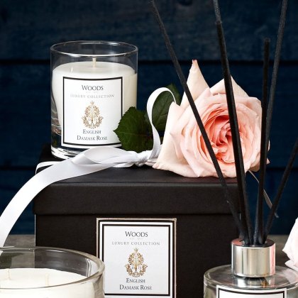 Luxury Single Wick English Damask Rose Candle Luxury Single Wick English Damask Rose Candle
