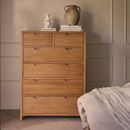 Ercol 1363 Bosco 6 Drawer Tall Wide Chest Ercol 1363 Bosco 6 Drawer Tall Wide Chest