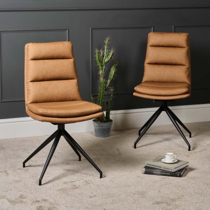 Nico Dining Chair - Tan (Set of 2) Nico Dining Chair - Tan (Set of 2)
