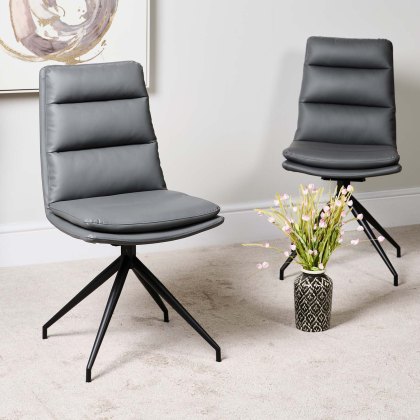 Nico Dining Chair - Grey (Set of 2) Nico Dining Chair - Grey (Set of 2)