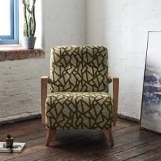 Ibberton Accent Chair in Cactus Velvet