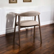 Albi Dining Chair - Beige / Dark Oak Legs (Set of 2)