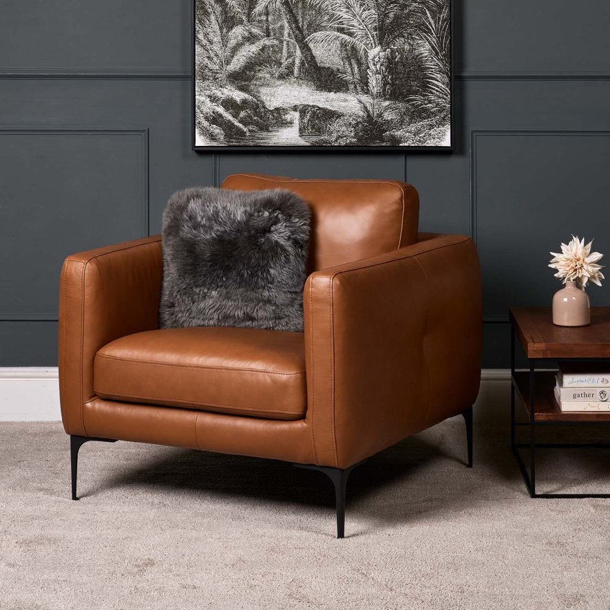 Carnaby Leather Armchair Palomino Tan