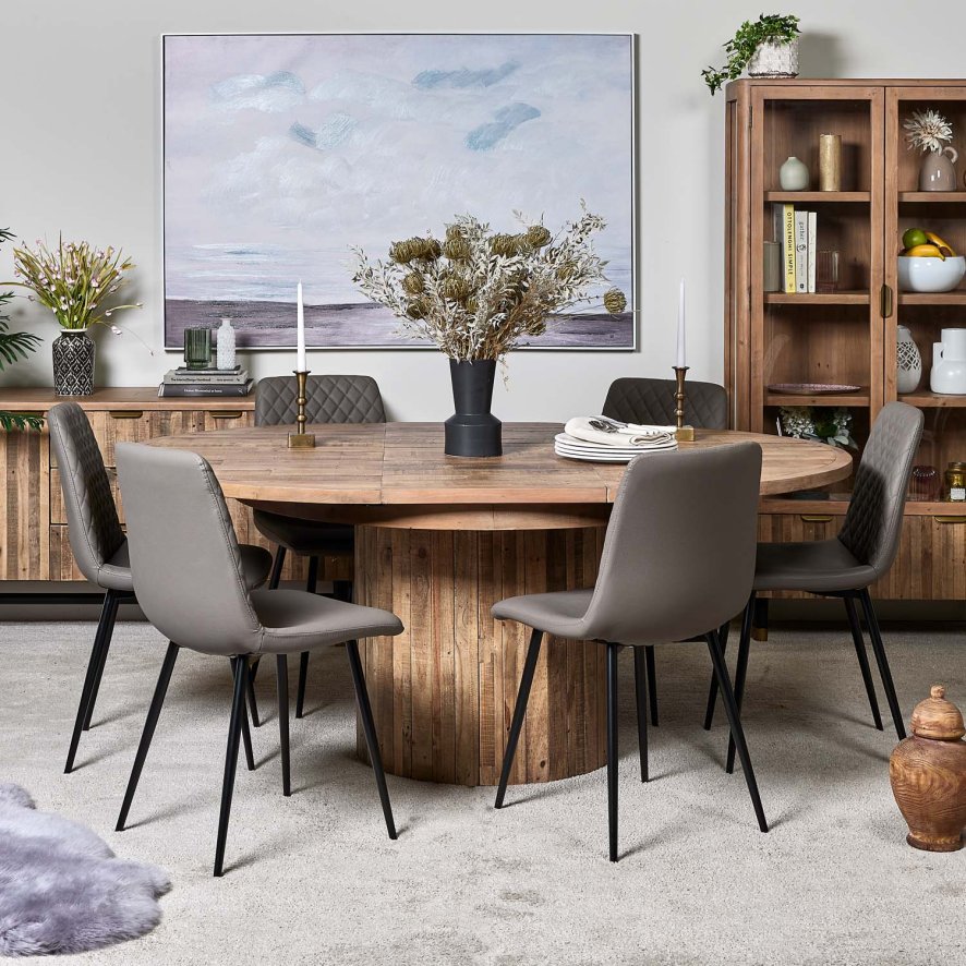 Perth 135185 Round Extending Dining Table