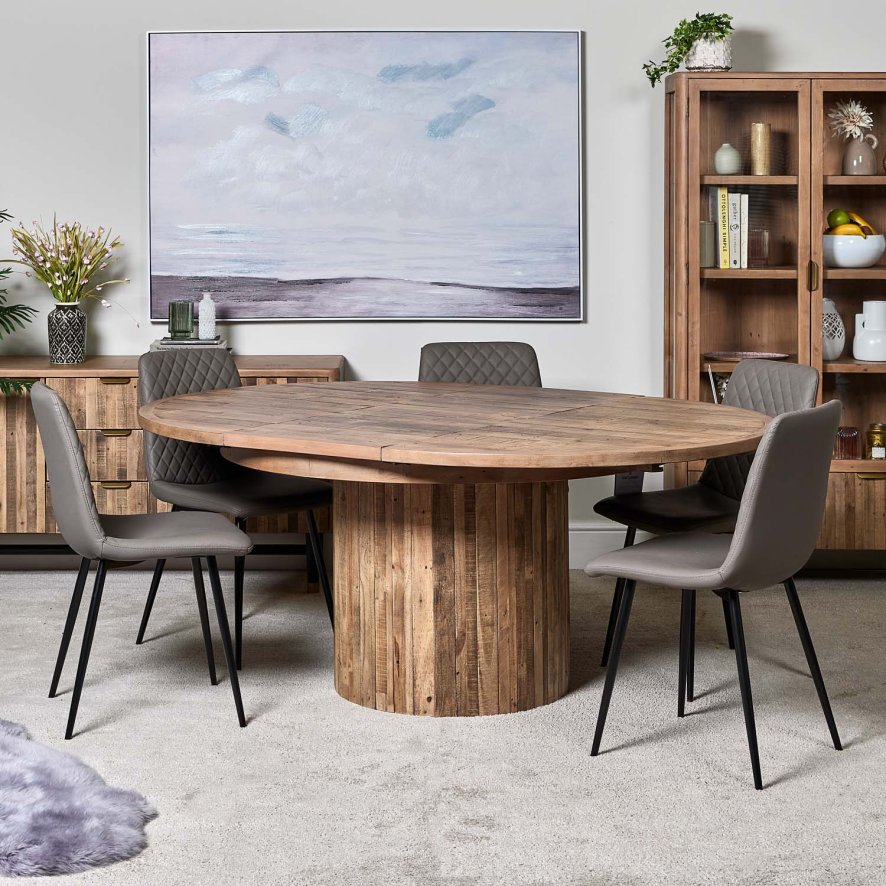 Woods Perth 135-185 Round Extending Dining Table - Woods Furniture