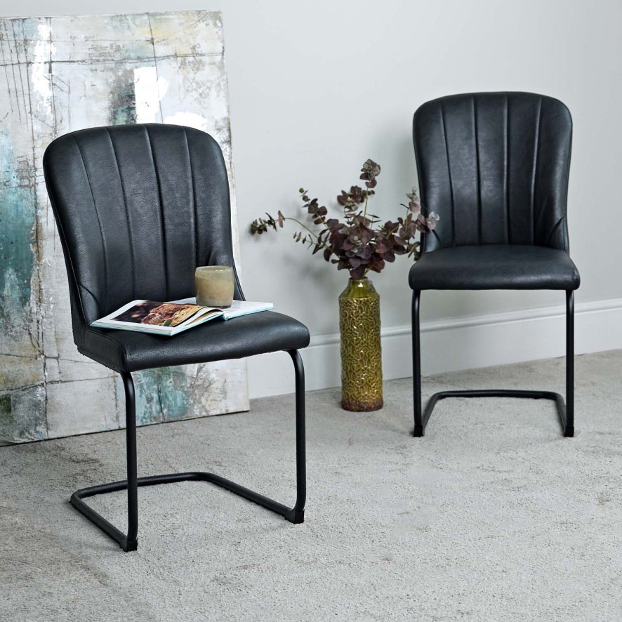 Firenza Black Dining Chair Set Of 2