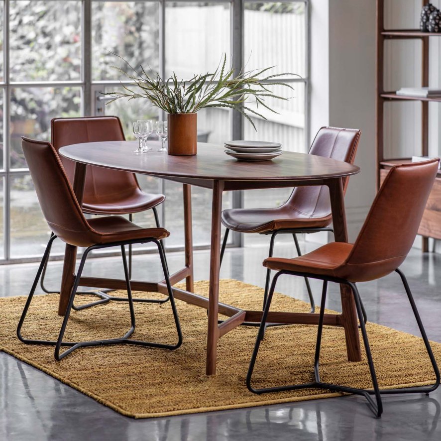 Madison Oval Dining Table In Walnut