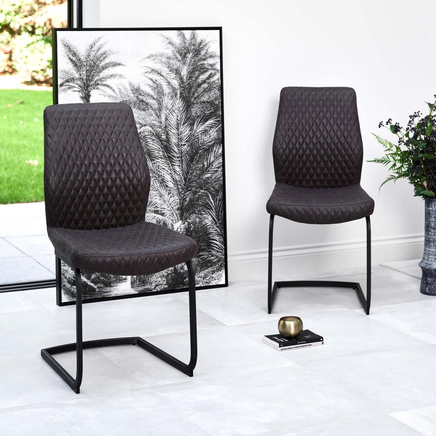 Cosmo Grey Dining Chair Set Of 2