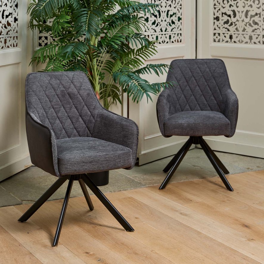 Libby Dark Grey Dining Chair Set Of 2