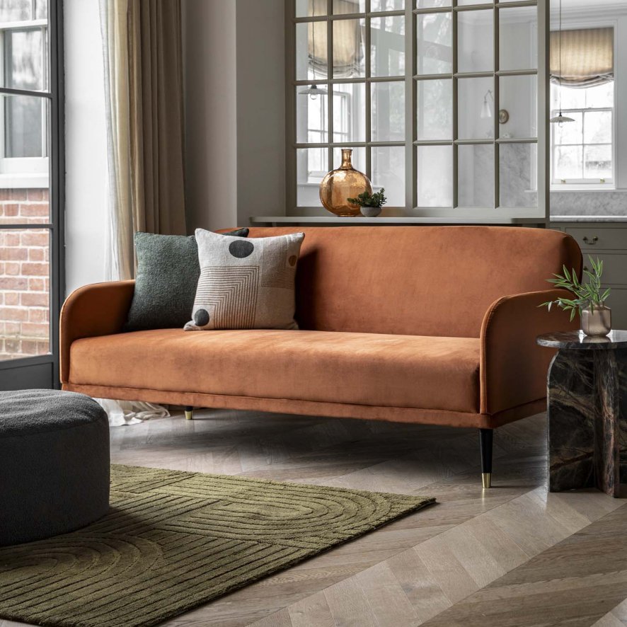 Hadleigh Sofa Bed In Rust