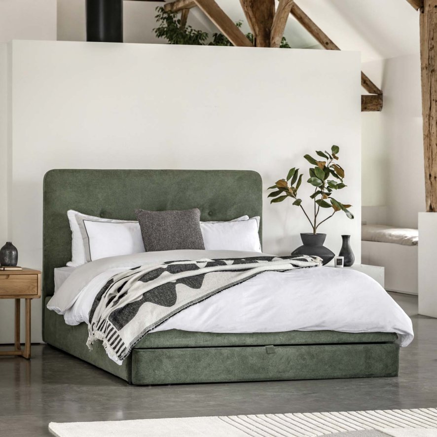 Malpas Bed Green Malpas Double Bed In Green