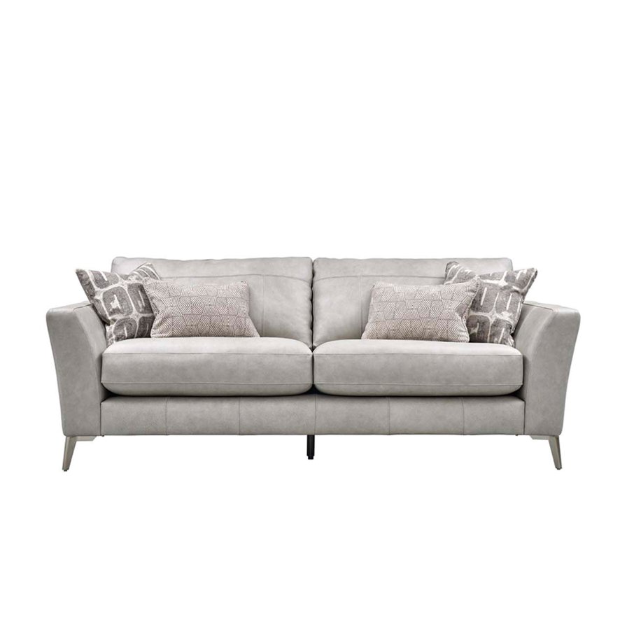 Flynn 3 Seater Sofa In Leather