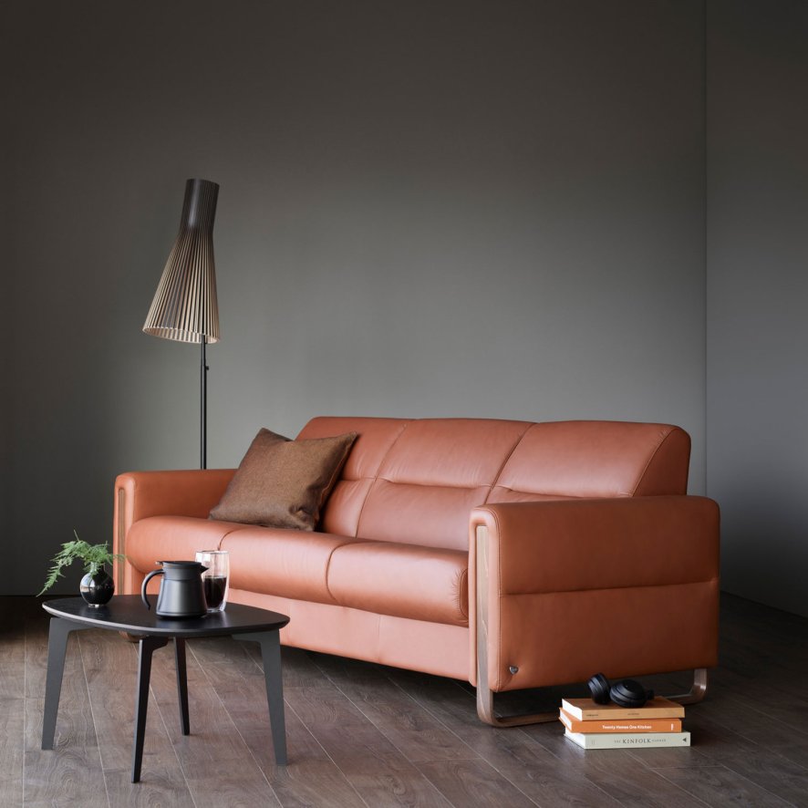 Stressless Fiona 3 Seater Sofa Wood Arms Noblesse