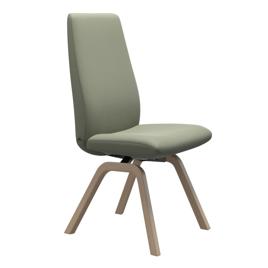 Stressless Laurel High Back Dining Chair With Contemporary Base Large In Fabric