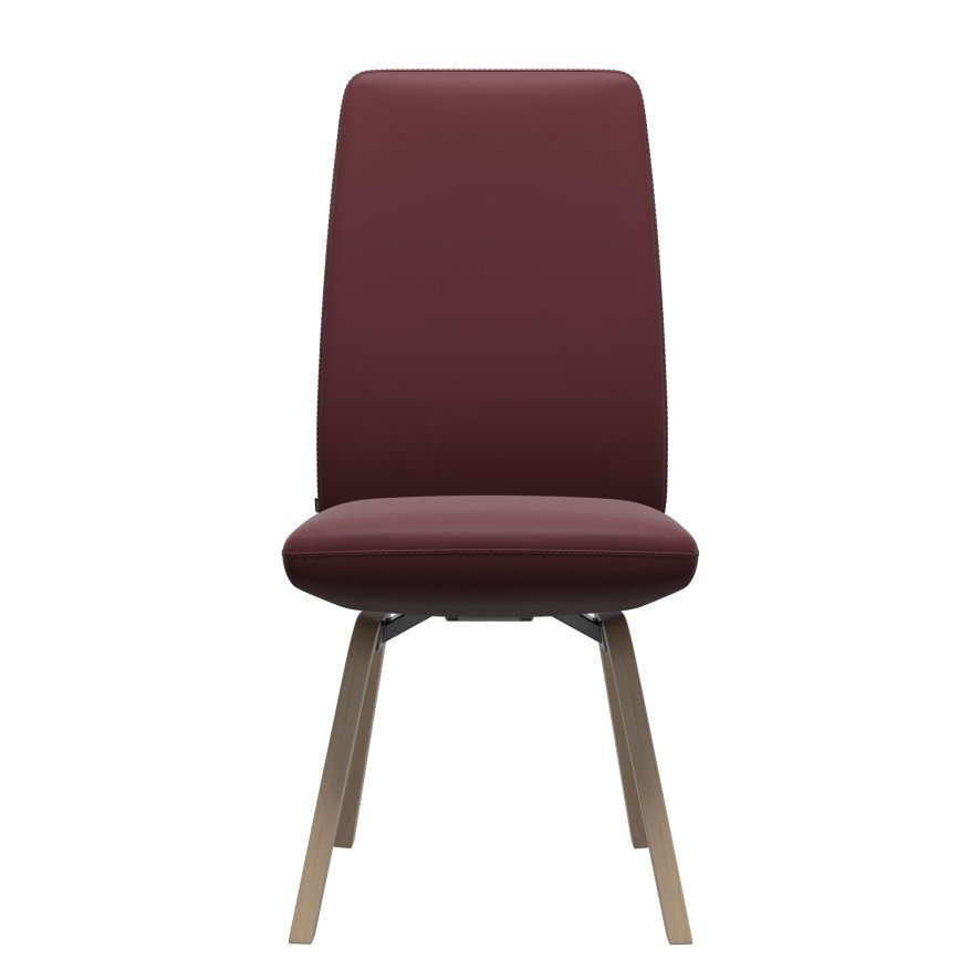Stressless Vanilla High Back Dining Chair With Contemporary Base Large With Arms In Fabric