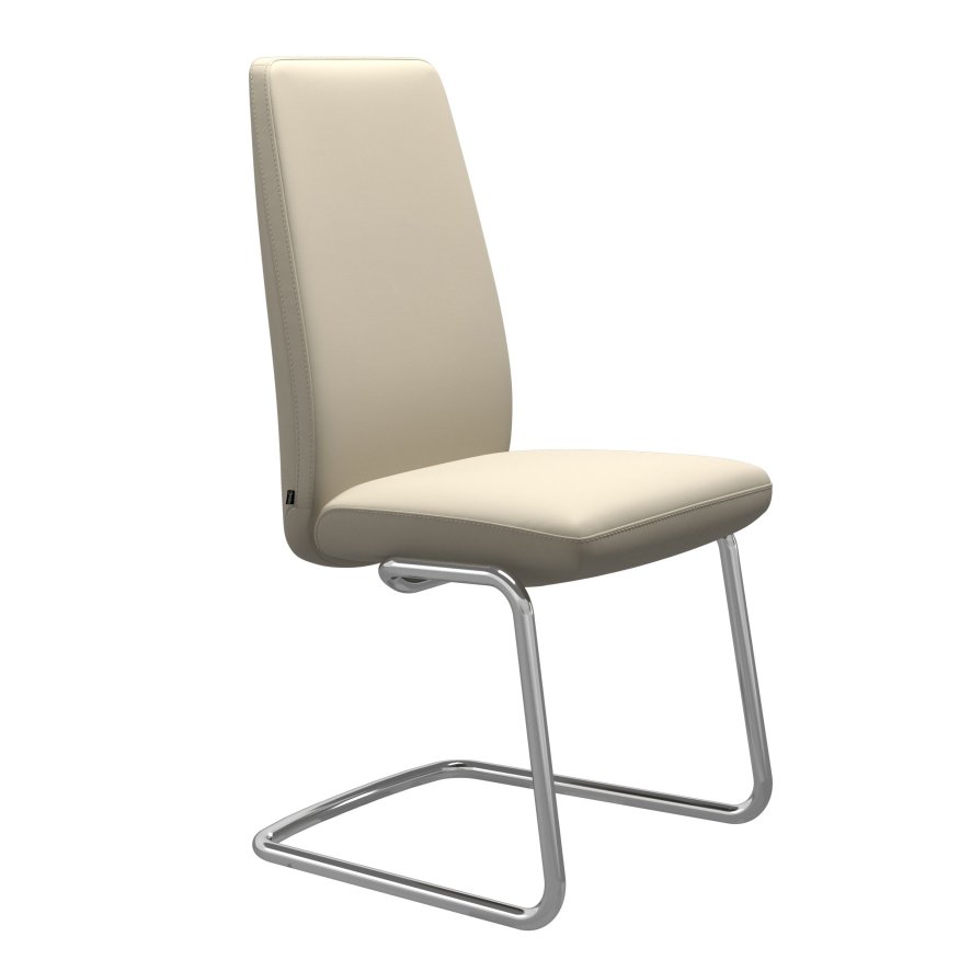 Stressless Vanilla High Back Dining Chair With Cantilever Base Large With Arms In Fabric