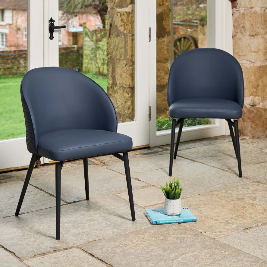 Jupiter Navy Dining Chair Set Of 2