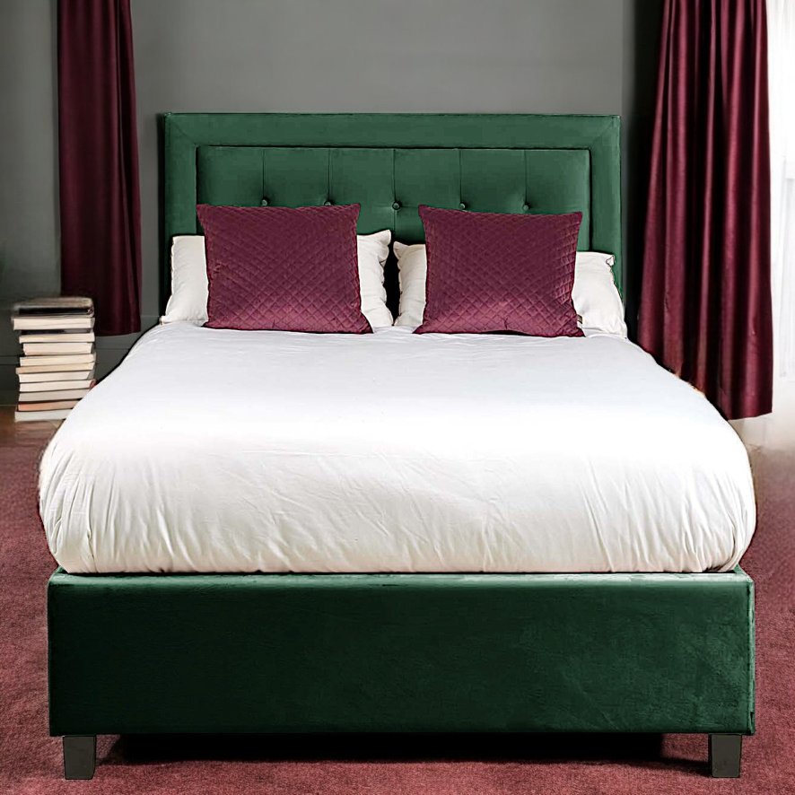 Woods Camila Ottoman Double Bed - Green