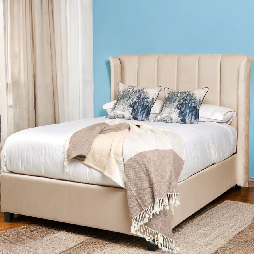 Woods Santana Ottoman King Size Bed - Cream