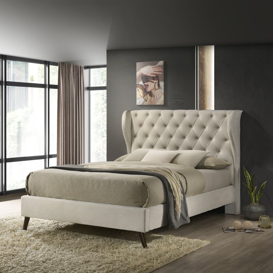 Lucille Double Bed Cream