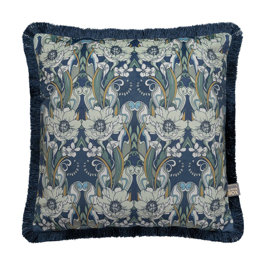 Noveau Navy Cushion 43x43cm