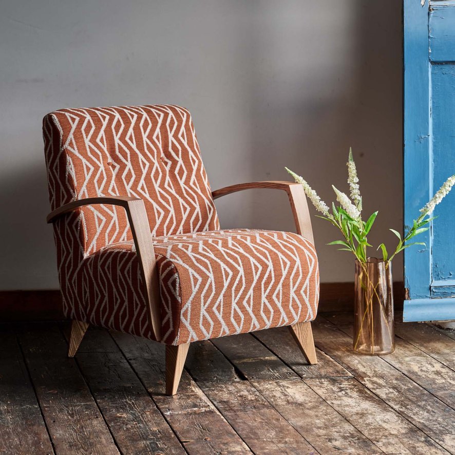 Woods Ibberton Accent Chair in Marmalade Chenille