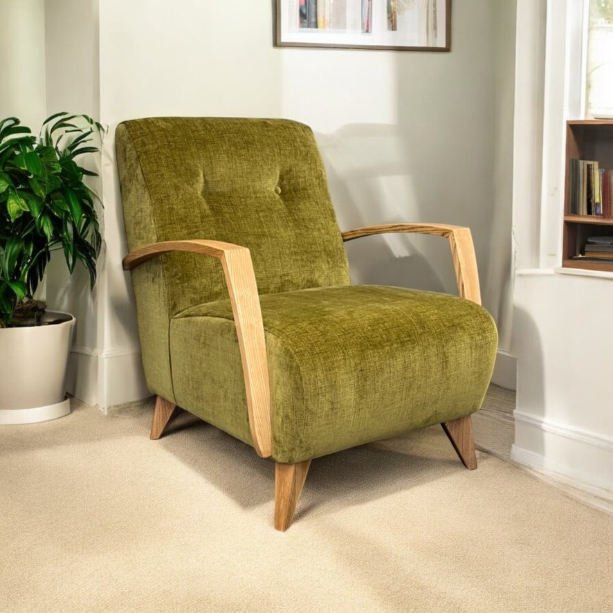 Ibberton Accent Chair in Pesto Henderson Chenille