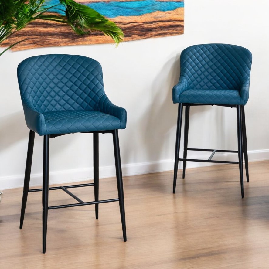 Clearance Carlton Bar Stool - Teal (Set of 2)