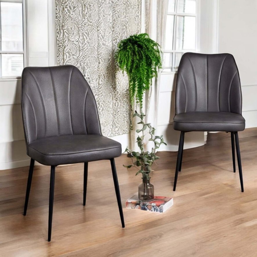 Woods Walton Slate Grey Dining Chair (Set of 2)