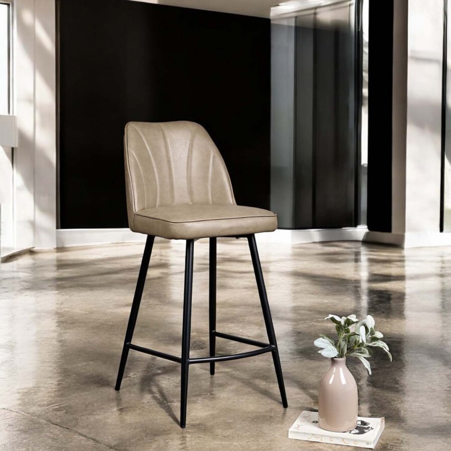 Woods Walton Bar Stool - Mushroom Brown