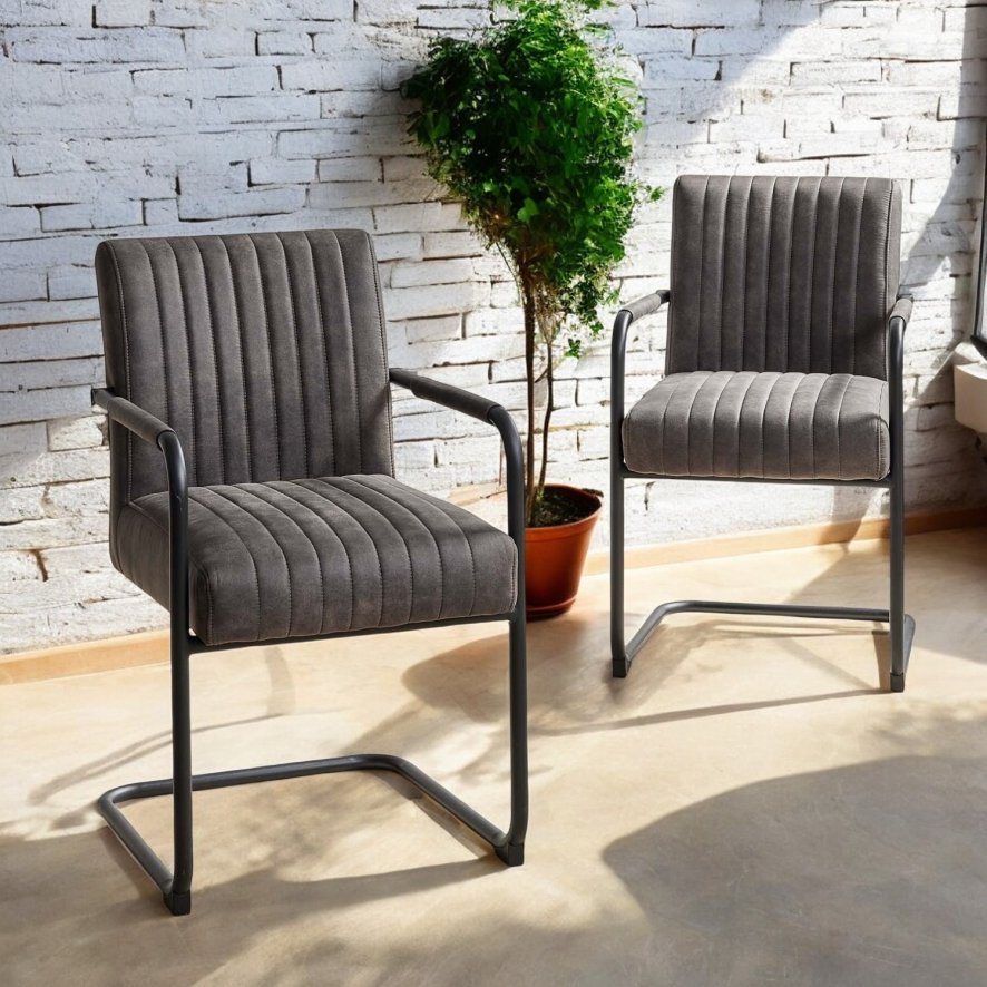 Adele Pocket Sprung Dining Chair Anthracite Set Of 2