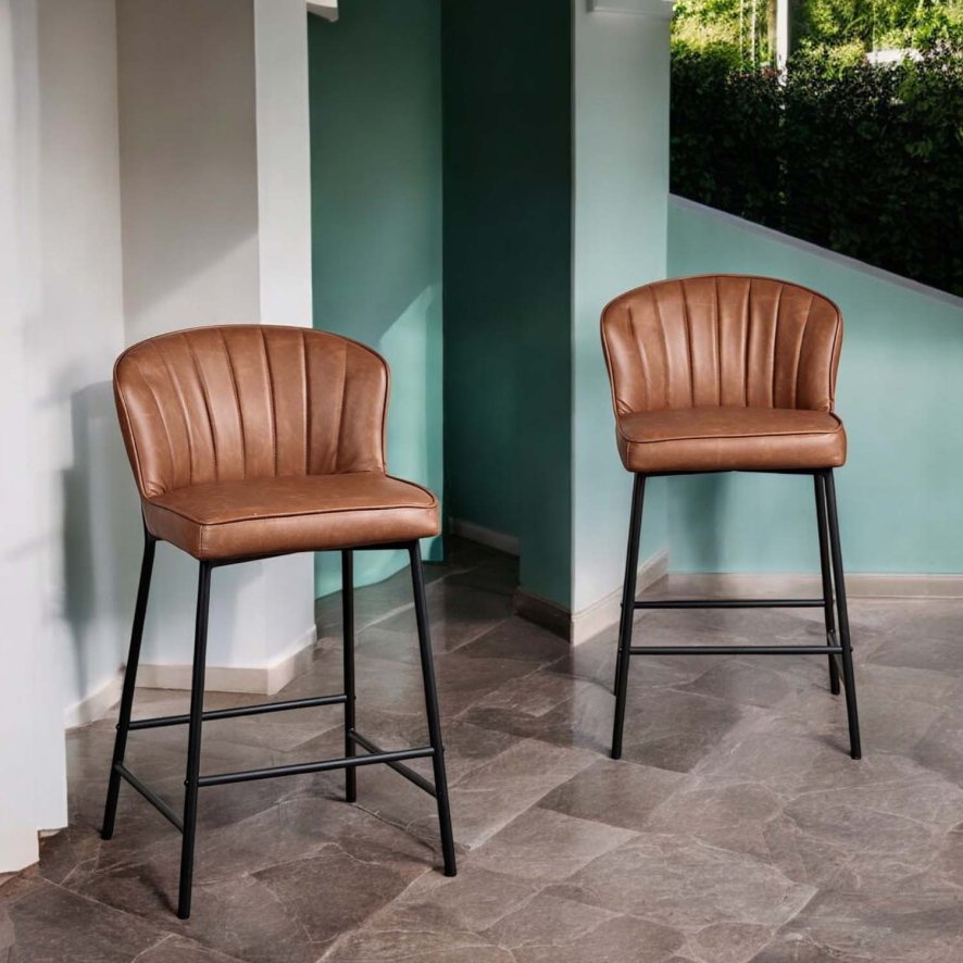 Woods Tristan Tan Bar Stool (Set of 2)