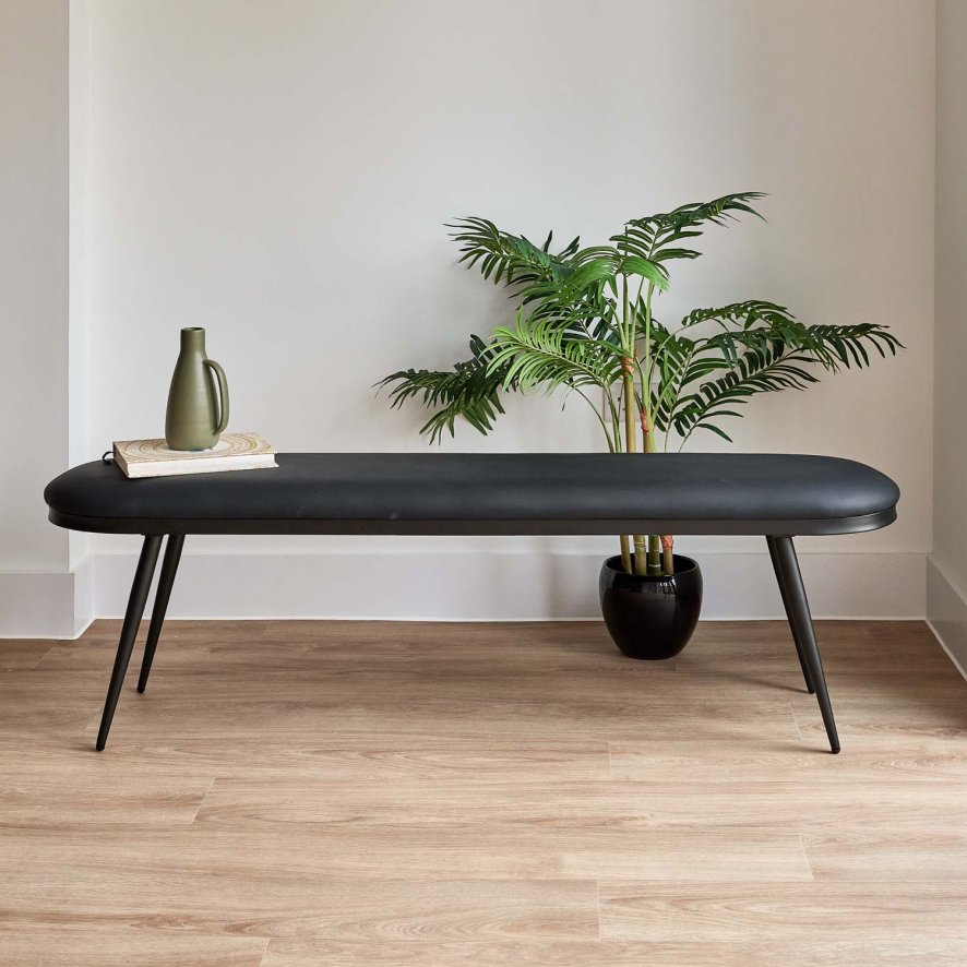 Woods Austin Dining Bench 160cm in Black