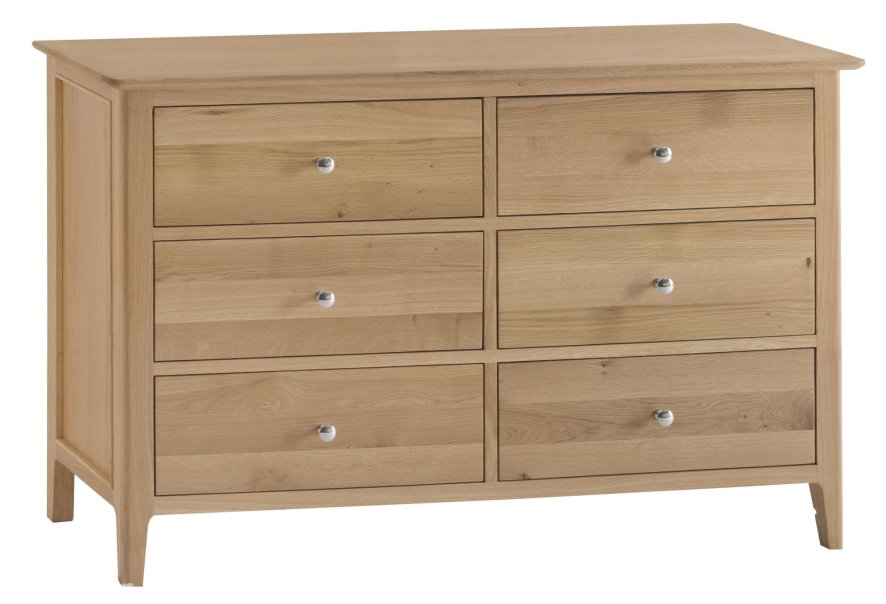 Trento 6 Drawer Oak Chest Of Drawers