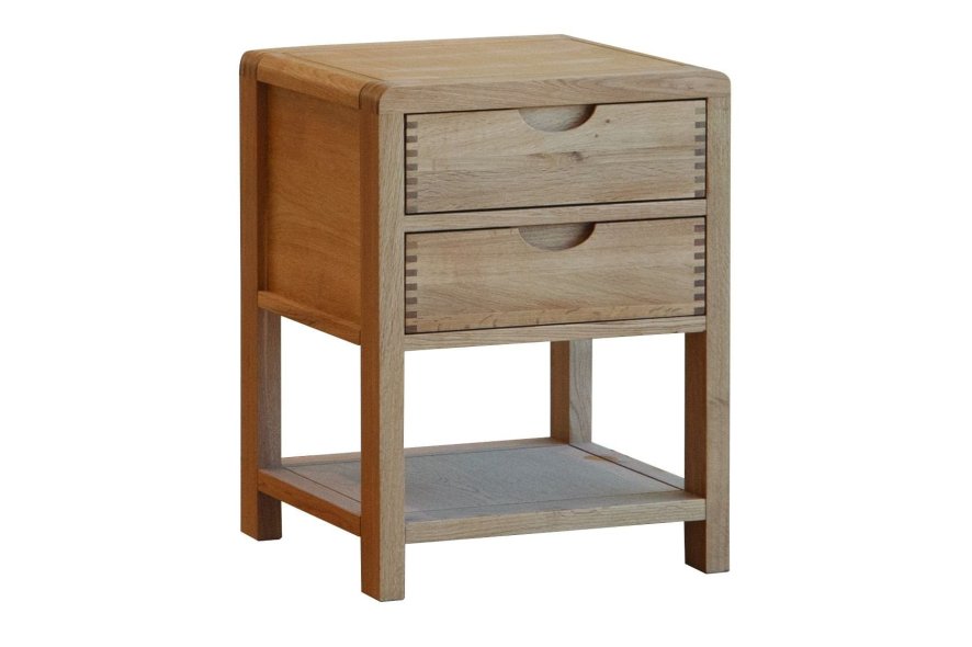 Ercol 1368 Bosco 2 Drawer Bedside Cabinet