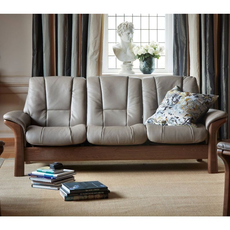 Stressless Windsor High Back Sofa 3 Seater High Back In Paloma Leather